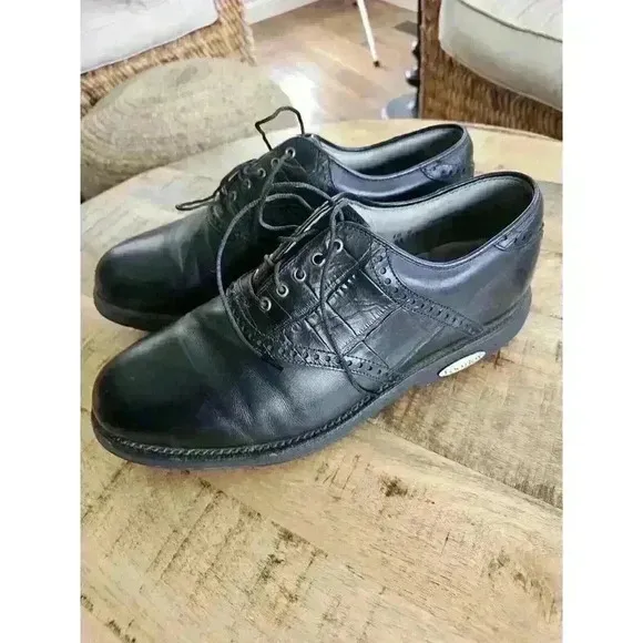 FootJoy Classics Tour 10 D Medium Style 51315 Black Golf Shoes EUC