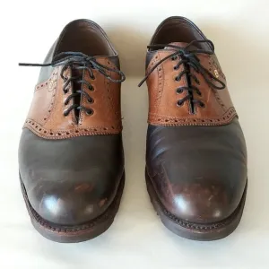 Footjoy Men Golf Shoes Classic Dry  Size 12C Lace-up Brown Leather Oxford 55483