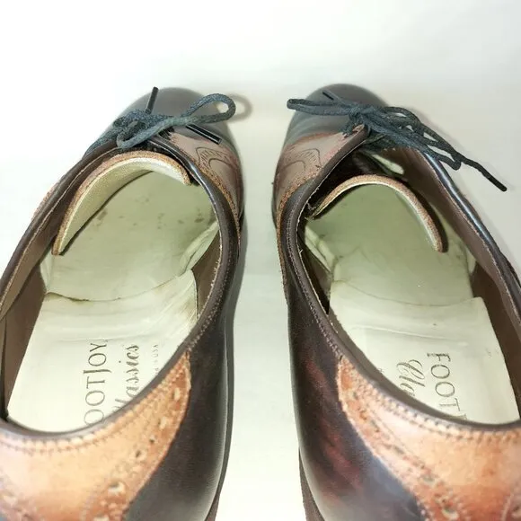 Footjoy Men Golf Shoes Classic Dry  Size 12C Lace-up Brown Leather Oxford 55483