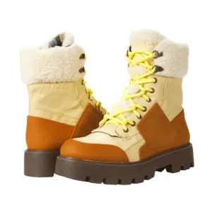 Franco Sarto Balinhike Beige Combat Hiker Boots Women's Size 7M
