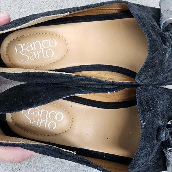 Franco Sarto Shoes Womens Size 8 Hadden Black Suede Tassel Loafer *NWOT*