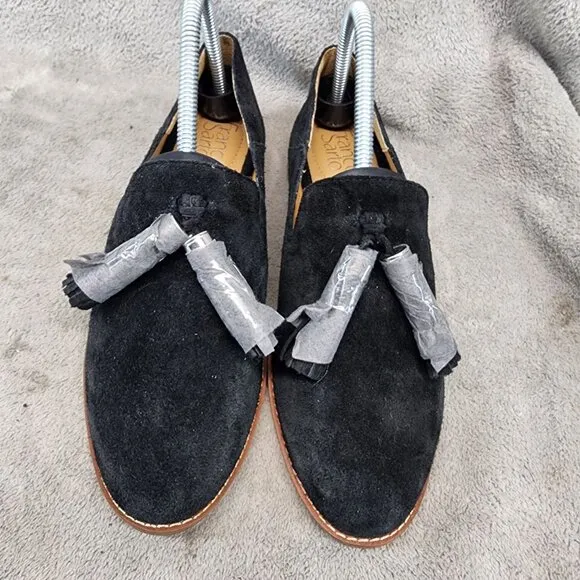 Franco Sarto Shoes Womens Size 8 Hadden Black Suede Tassel Loafer *NWOT*
