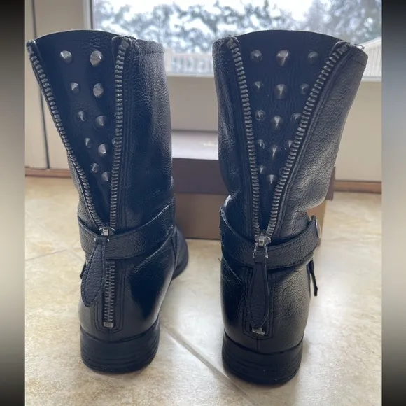 Franco Sarto studded moto combat boots