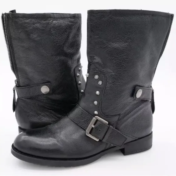 Franco Sarto studded moto combat boots