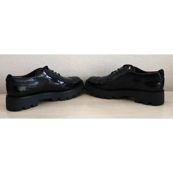 Franco Sarto Women's Sz 8M Black Synthetic L-Balinoxfrd Oxford Shoes