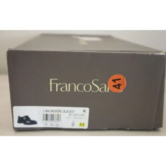 Franco Sarto Women's Sz 8M Black Synthetic L-Balinoxfrd Oxford Shoes