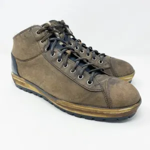 Frau Brown Leather Sneaker Boots Men's US Size 9.5 Lace Up Lug Sole