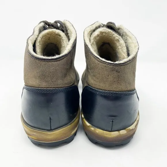 Frau Brown Leather Sneaker Boots Men's US Size 9.5 Lace Up Lug Sole