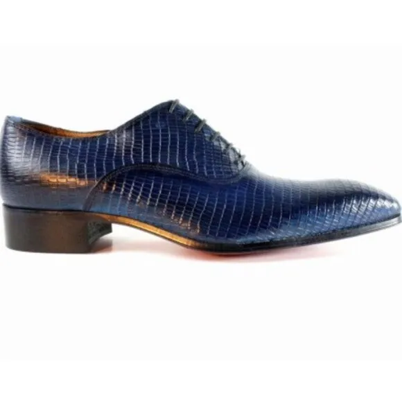 Fred Blue Oxford Mens Leather Shoes