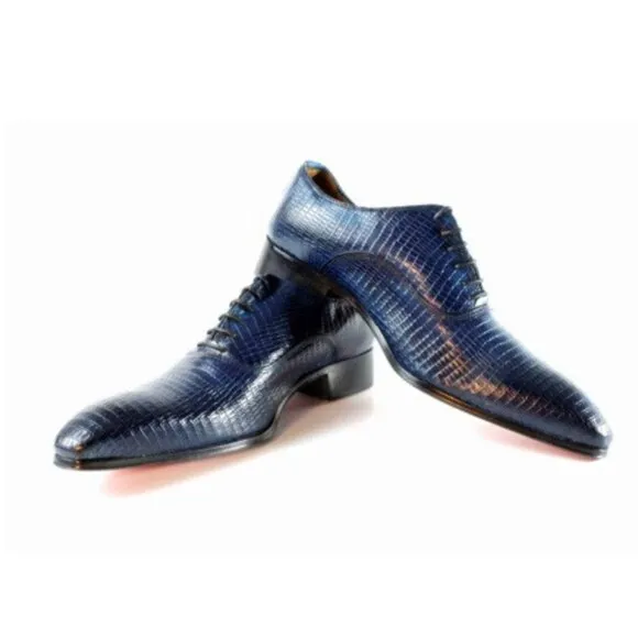 Fred Blue Oxford Mens Leather Shoes