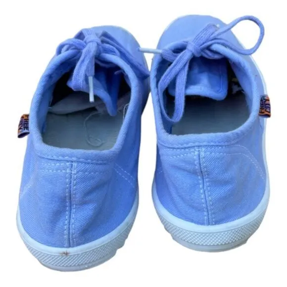 Free City 90's Light Blue Canvas Lace Up Sneakers Size 10 US