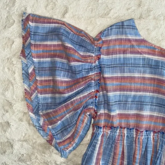 FREE PEOPLE Dress Flowy Oversized Mini Tunic Pockets