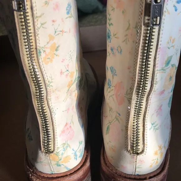 Free People Floral Santa Fe Lace Up Boots 5.5/36