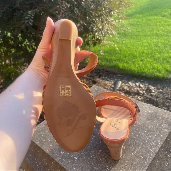 Free People Golden Hour Leather Wedges Size 9