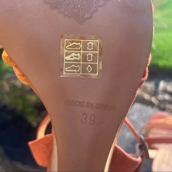 Free People Golden Hour Leather Wedges Size 9