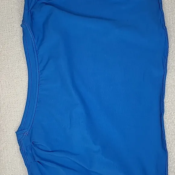 Free People Intimately Perfect Pima Cotton Boxer &amp; Cropped Top Set Cobalt - NWT