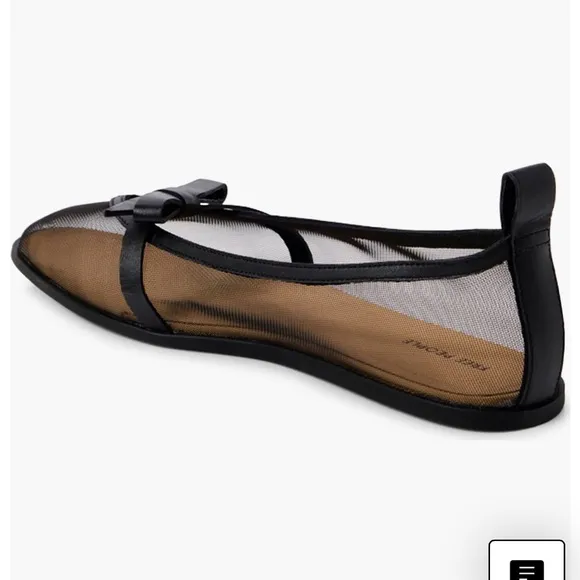 🏷️🏷️Free People Mania Mesh bow black flats 8.5 NWT