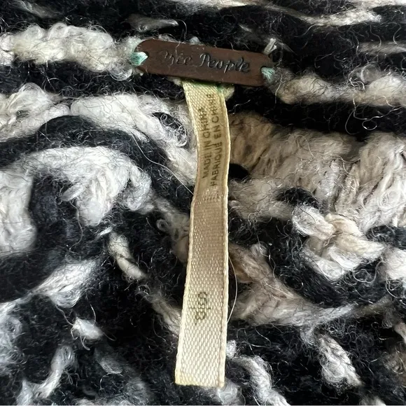 Free People Silver Reed Fair Isle Wool Blend Oversized Sweater Size Small​​​​