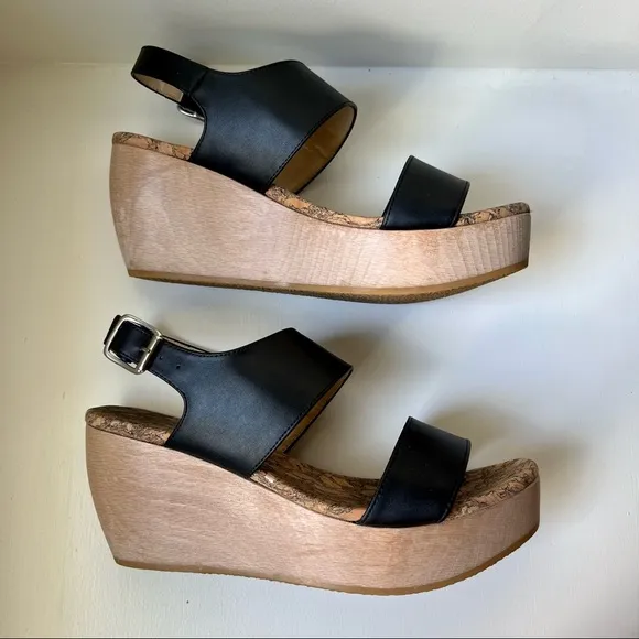 Free People Sydney Brown Vegan Flatform Sandals