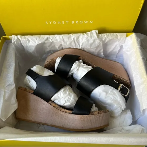 Free People Sydney Brown Vegan Flatform Sandals