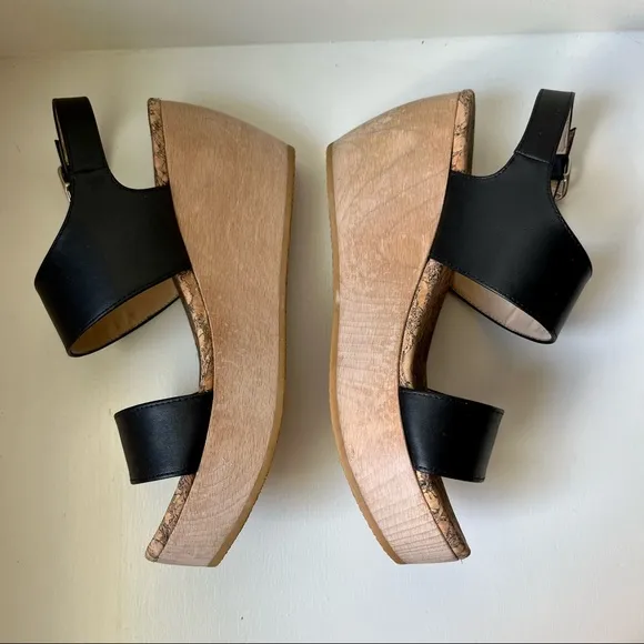 Free People Sydney Brown Vegan Flatform Sandals