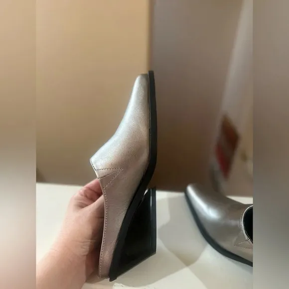 Free People Tallulah Western Wedges Women Slip-on Pewter  Color. Size 37.5 /7.5.