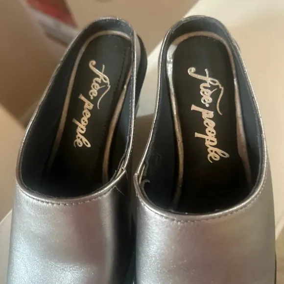 Free People Tallulah Western Wedges Women Slip-on Pewter  Color. Size 37.5 /7.5.