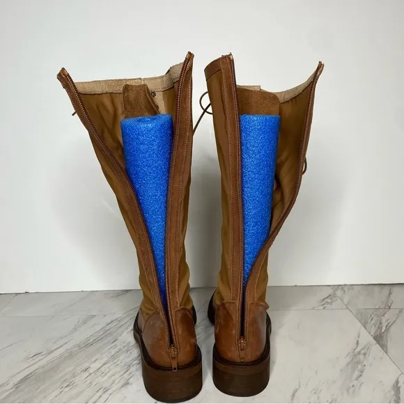 Free People Trickum Brown Lace Up Tall Boot 39