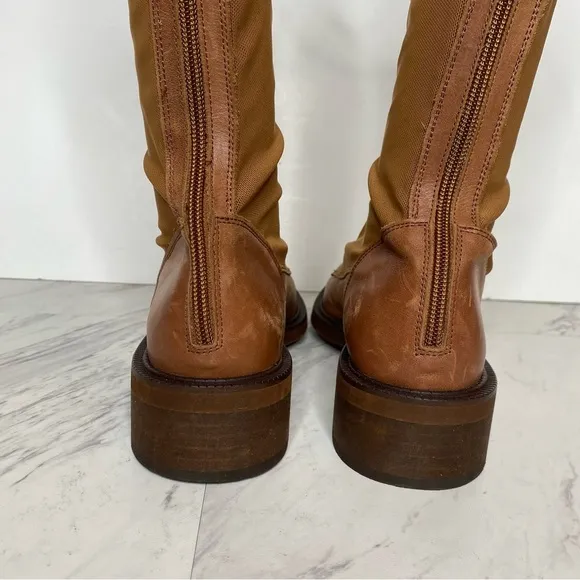 Free People Trickum Brown Lace Up Tall Boot 39