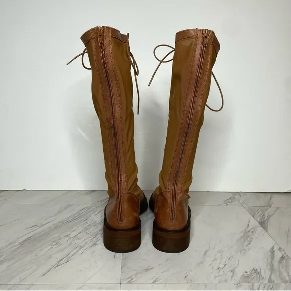 Free People Trickum Brown Lace Up Tall Boot 39