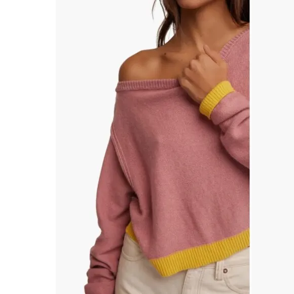 FREE PEOPLE We The Free Into The Blue Pullover / Blue Combo