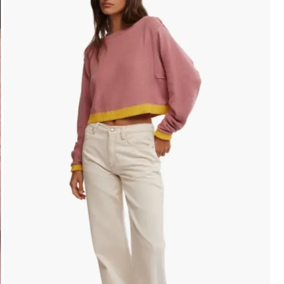 FREE PEOPLE We The Free Into The Blue Pullover / Blue Combo