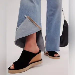 Free People Women's Running in Wedges Mule Sz 7