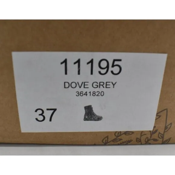 Free People Womens Size EU 37 US 6.5 Camp Out Dove Grey Canvas Combat Boots
