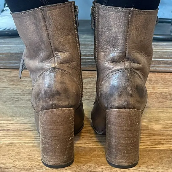 Freebird By Steven Hollis Lace Up Leather Heeled Boots