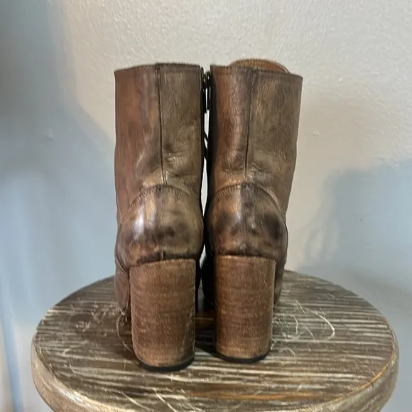 Freebird By Steven Hollis Lace Up Leather Heeled Boots