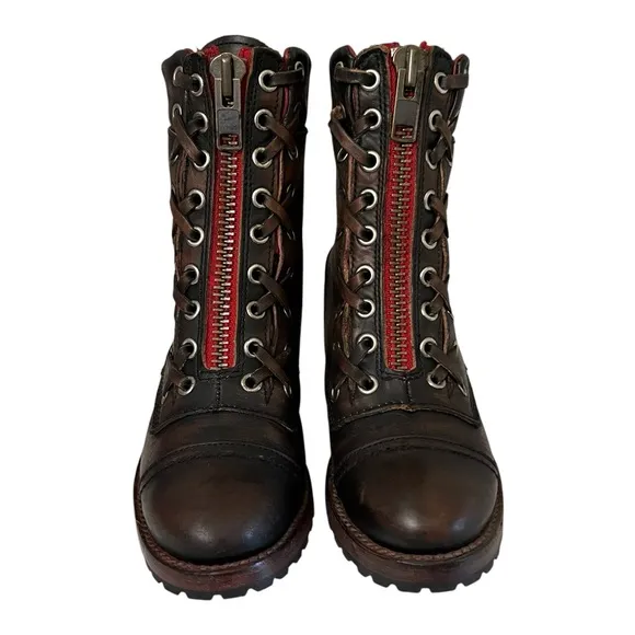 Freebird by Steven Liverpool Distressed Leather Combat Boots