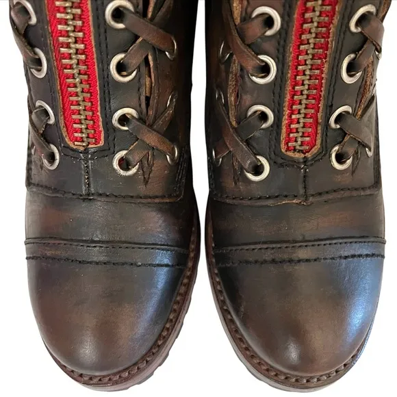 Freebird by Steven Liverpool Distressed Leather Combat Boots