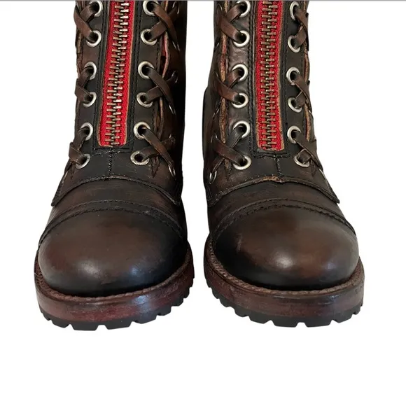 Freebird by Steven Liverpool Distressed Leather Combat Boots