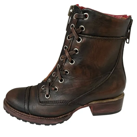 Freebird by Steven Liverpool Distressed Leather Combat Boots