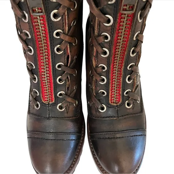 Freebird by Steven Liverpool Distressed Leather Combat Boots