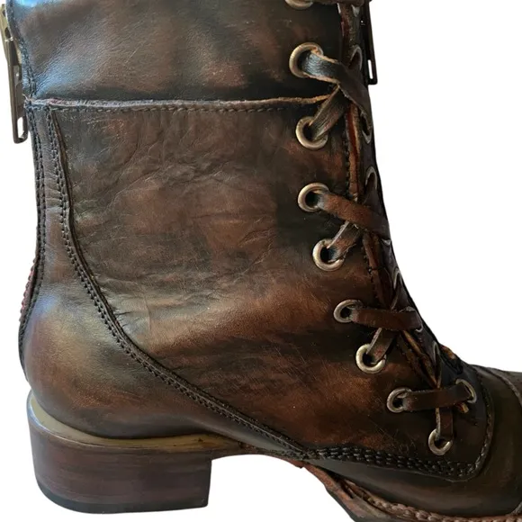 Freebird by Steven Liverpool Distressed Leather Combat Boots