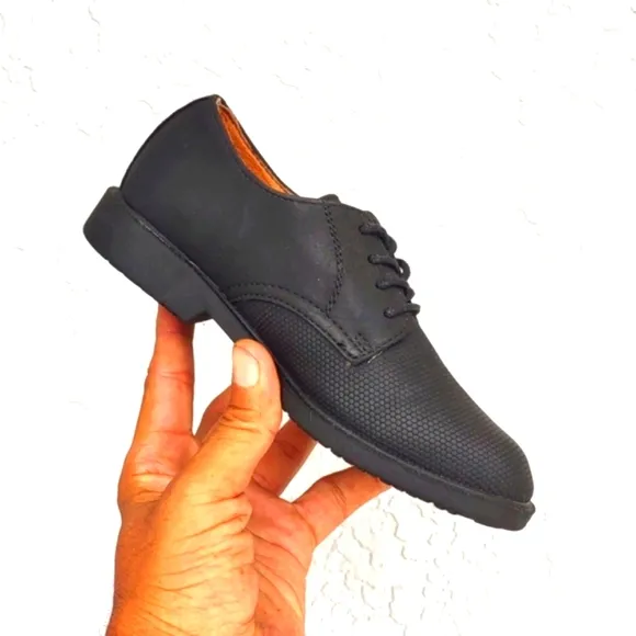 FREEMAN KIDS Lace-Up Oxford in PERFORATED BLACK