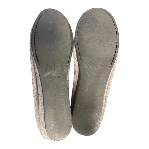 French Sole fs/ny Textured Suede Zeppa Taupe Stingray Slip On Wedges Neutral