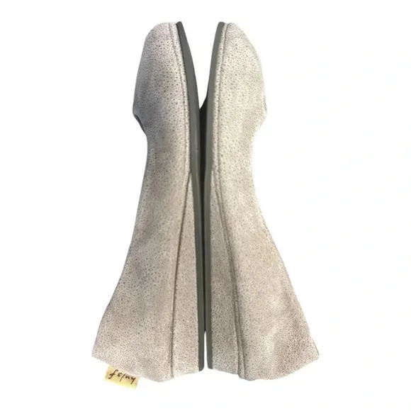 French Sole fs/ny Textured Suede Zeppa Taupe Stingray Slip On Wedges Neutral