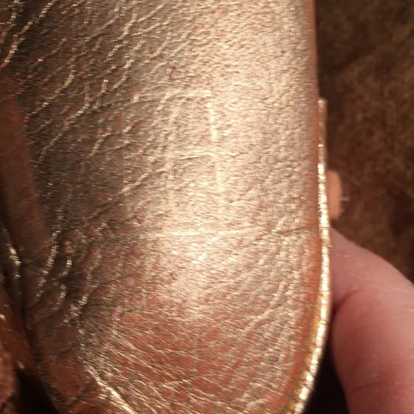 Freshly Picked Baby Gold bow Moccasins extra soft fine Leather