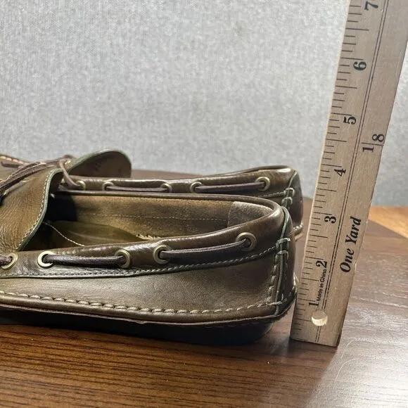 Frye Boat Shoes Mens Size 11 Green Brown Tone Comfort‎ Moc Toe  Loafer 80480