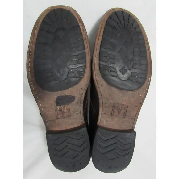 Frye Brown Leather Tyler Lace Up Boots Size 9.5 D EUC