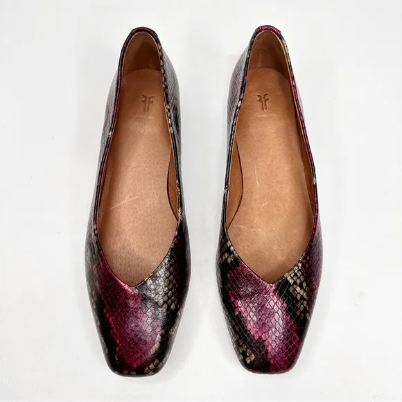 Frye Dana Ballet Dana Leather Ballet Flats Multi Berry Size 7