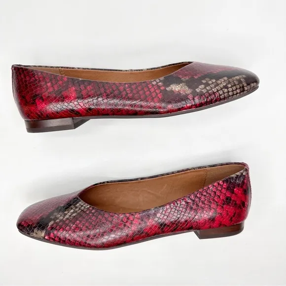 Frye Dana Ballet Dana Leather Ballet Flats Multi Berry Size 7